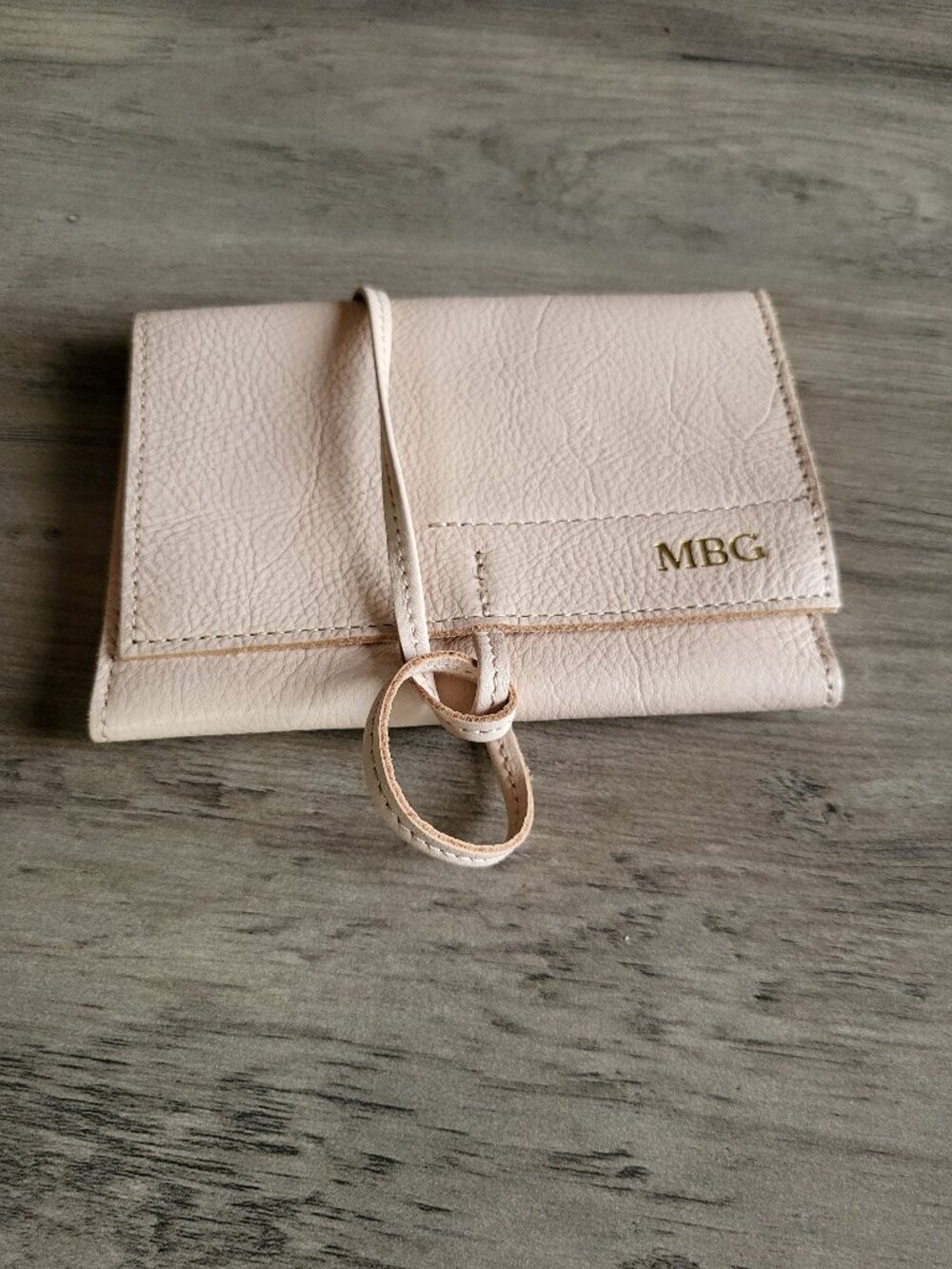MARK & GRAHAM PINK LEATHER WALLET